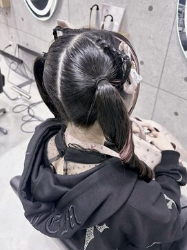 ヘア サロン クラン 東心斎橋店(hair salon clan) 猫耳コロネツイン/心斎橋ヘアセット