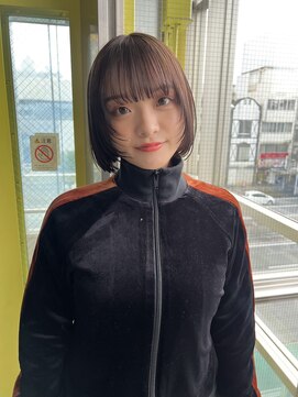 ガルボヘアー 桟橋店(garbo hair) ボブ　カット　顔まわりレイヤー　前髪カット