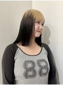 ベージュとダークブラウンのルーツカラー♪