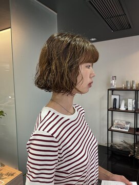 スタイル 茅ケ崎(STYLE) 【ハクラ】ボブパーマ ベージュカラー プードルパーマ