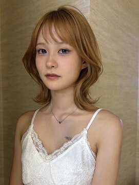 ソレイユトウキョウシブヤ(SOLEIL TOKYO shibuya) ミディアムレイヤー顔まわりレイヤー韓国くびれヘア
