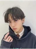 ブルーブラックフェザーパーマサーフカールセンターパート