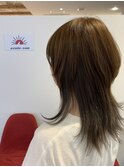インナーカラー,グレー,グレージュ,ウルフスタイル【草加】