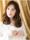 ゆるふわミディアム小顔大人巻きウェーブパーマ316Z越谷30代40代