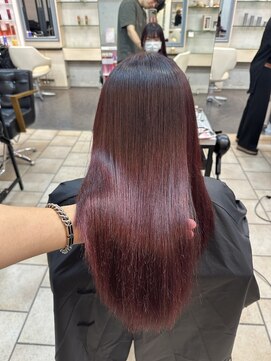 ジュイル ハラジュク(JEWIL HARAJUKU) ブリーチなしピンクと天使の縮毛矯正