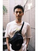 大人ストリートスタイルメンズスパイキーショートベリーショート