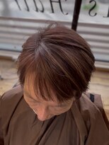 ムニ ミズホ ヘアー(muni Mizuho)&nbsp;大人ボブ×白髪ぼかしレッドブラウン