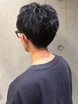 アンド アノン(and anon)&nbsp;メンズパーマ ニュアンスパーマ 黒髪ショート ビジネス