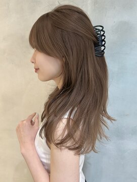 レーヴバイロンド 仙台(Reve by Lond) レイヤー髪質改善縮毛矯正グレージュミントブラウン顔まわり仙台