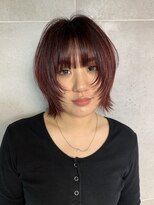 クロ(Kro)&nbsp;シャギーカット×レッドカラー