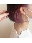 ボブ×インナーカラー
