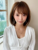 アフロート ディル(AFLOAT D'L)&nbsp;大人かわいい ワンレンボブ 前下がりボブ ひし形シルエット KI  