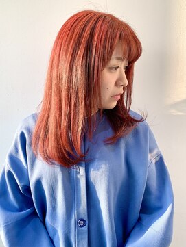 フォーク FOLK 【FOLK】透明感チェリーピンク☆似合わせ内巻きレイヤーロング♪