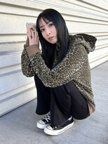 ハイバレーヘアーメゾン(HIGH VALLEY HAIRMAISON)&nbsp;大人可愛いストレート 顔まわりカット ツヤ髪　オリーブブラウン
