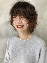 マハナ(Mahana by hair)&nbsp;20代30代40代鎌倉パーマスタイルウルフパーマミディアムパーマ