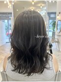 20代30代◎オリーブグレージュ/レイヤーカット/前髪顔まわり