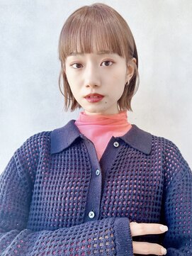 セイドット リー(Say. Ree) say.ぱっつん前髪ショートニュアンスカラーアースカラーワンレン