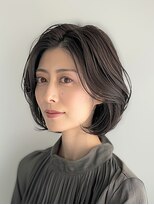ティダスマイル ふじみ野店(tida smile) こなれミディ/白髪ぼかしハイライト＊レイヤーカット40代/50代