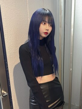 ボアップ 京橋店(boappu) #エクステ#ロングヘア#ブルーカラー#プルエクステ