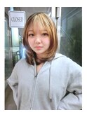 ライリーヘアポイントデザインカラーレイヤーカット