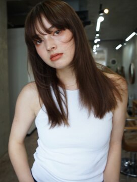 ソルトウォーター(SALT WATER) レイヤーカット/ブラウン/韓国ヘアー/ブリーチ/恵比寿