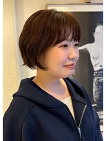 マカロニコースト(macaroni coast)&nbsp;前髪ありニュアンスパーマボブ 緩めパーマボブ