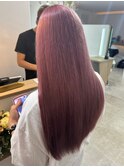 桑名ロングレイヤーカットミルクティーベージュロングヘア韓国