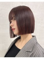 キアラ(Kchiara)&nbsp;ワインレッド×ボブ　福岡美容室