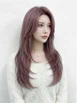 シュガーアンドソルト(SUGAR&SALT)&nbsp;【モーヴピンク】映えるワンホンレイヤー×カーテンバング