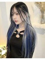 アンドソー 池袋(&so.)&nbsp;ブリーチインナーカラー.ホワイトカラー.ブルーカラー