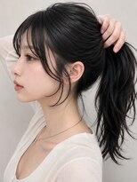 ネオリーブウリ 二子玉川店(Neolive uri)&nbsp;ミディアムヘア暗めカラーデザインカラーフェイスフレーミング