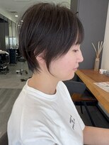 ビューエヒメ(VIEW EHIME)&nbsp;小顔カットショートボブ大人可愛いアッシュオリーブ