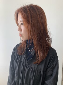 フィル(fil) ロングレイヤー/オレンジベージュ