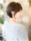 大人可愛い長めショートボブ/ボブショート/30代40代50代