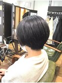 かきあげショートボブ