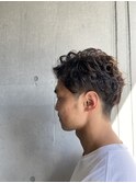 メンズアップバングパーマ