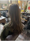 韓国風ゆる巻きレイヤースタイル