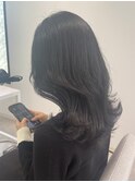 【 YOKE 】ミディアムくびれ小顔大人かわいい艶髪暗髪韓国