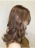 ベージュブラウン ミディアム 20代 30代