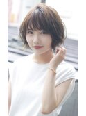 小顔愛されショートボブ大人ガーリーチョコレート/吉祥寺
