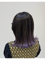 リズヘアー(RIZZ hair)&nbsp;パープル_くびれ◯グラデーションカラー_ハイライト柳田佑樹