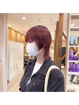 アヴァンス ジェイアール和歌山店(AVANCE.) 派手髪×レッドカラー×ウルフカット