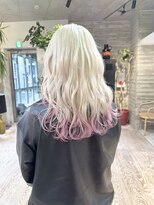 ヲタク(wotaku.)&nbsp;春カラー裾カラーペールピンクハイトーンケアブリーチ2回