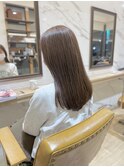 セミロング×グレージュカラー*