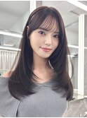 レイヤーカット　小顔