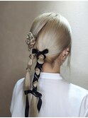 ヘアアレンジ・ねじねじ・タイトヘア