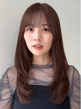 ノイ 銀座(noi) 顔周りレイヤーカットくびれヘアミルクティーベージュカラー