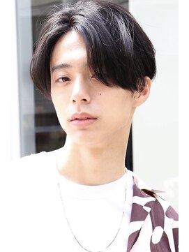 ネイビー(NAVY) ノーセットもお洒落に決まる!ナチュラルセンターパート