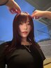 【顔まわりのみ】顔まわりカット+艶カラー¥7810 #f前髪カット#透明感