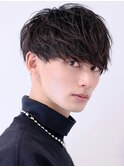 【ナチュラル無造作】サイドパートソフトツイストマッシュ